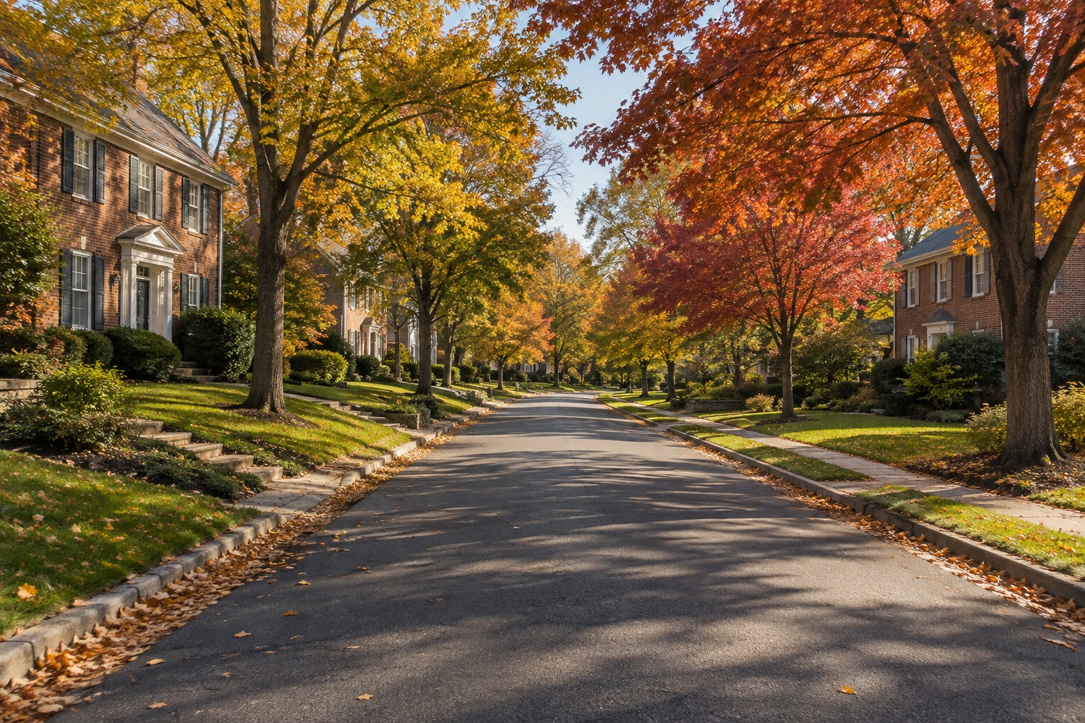 A Montgomery County residential street, illustrative