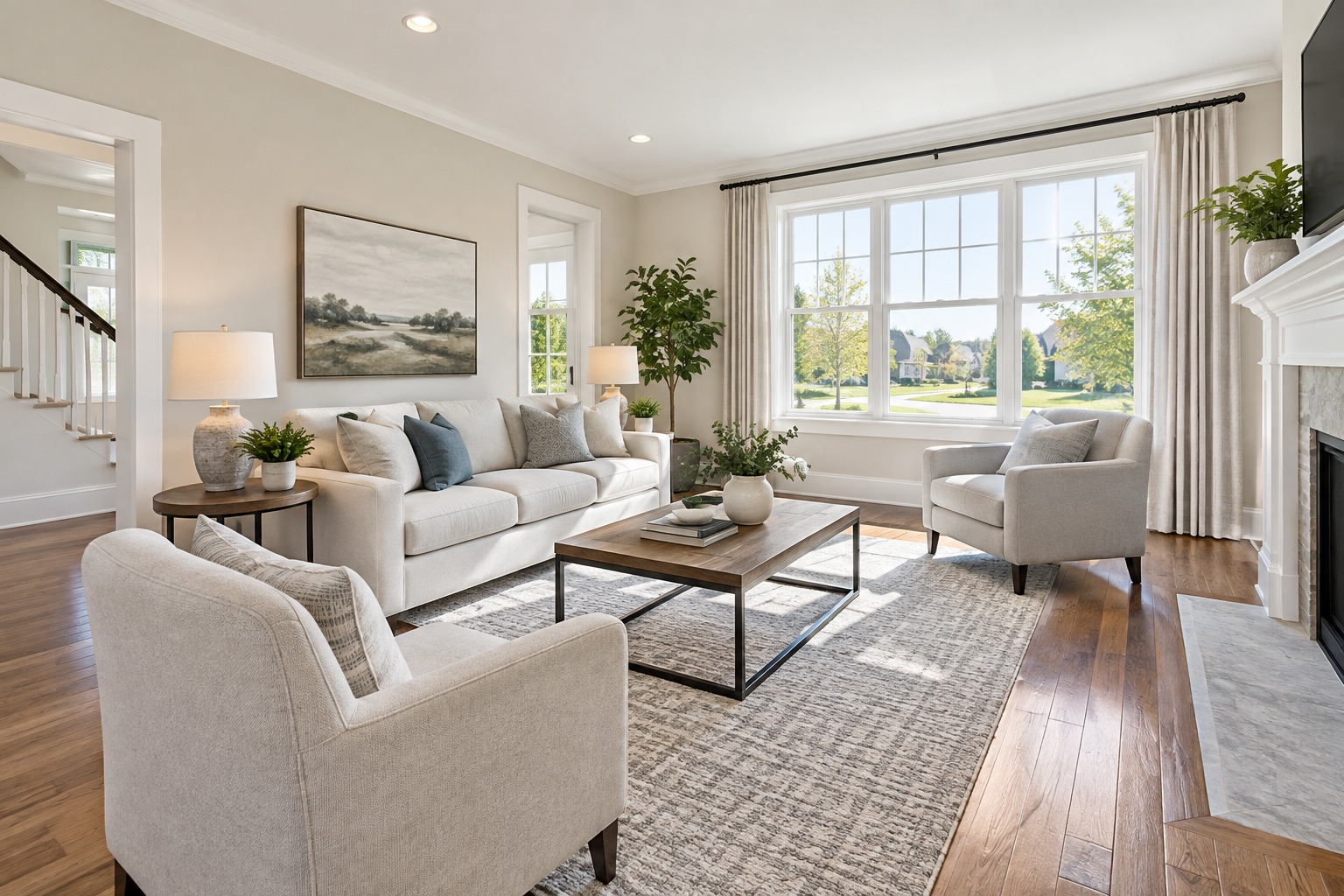 A bright Montgomery County home interior, illustrative